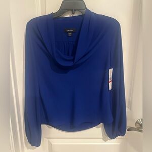 NWT Karen Kane Women's Royal Blue Cowl Neck Top